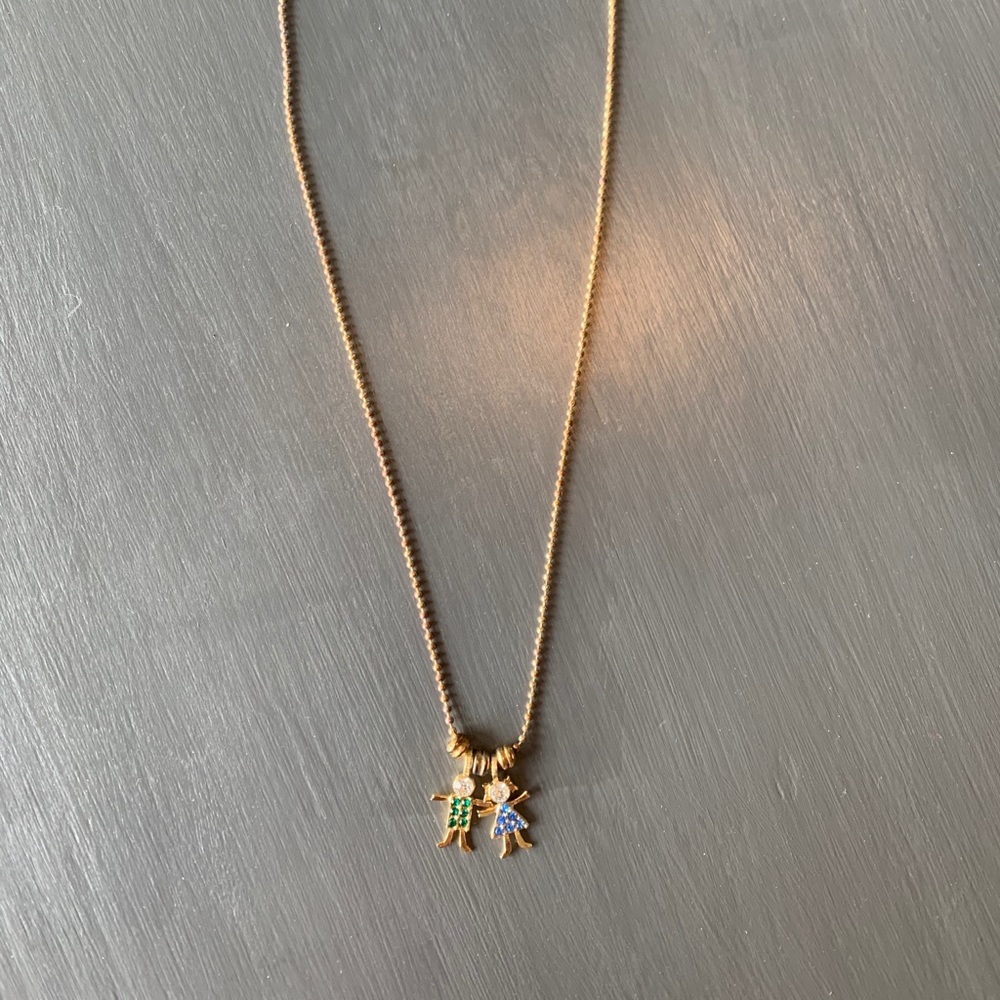 Mother's Charm Necklace / Boy & Girl Charms